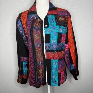 Vintage‎ Chico's Multicolored Patchwork Jacket -cp